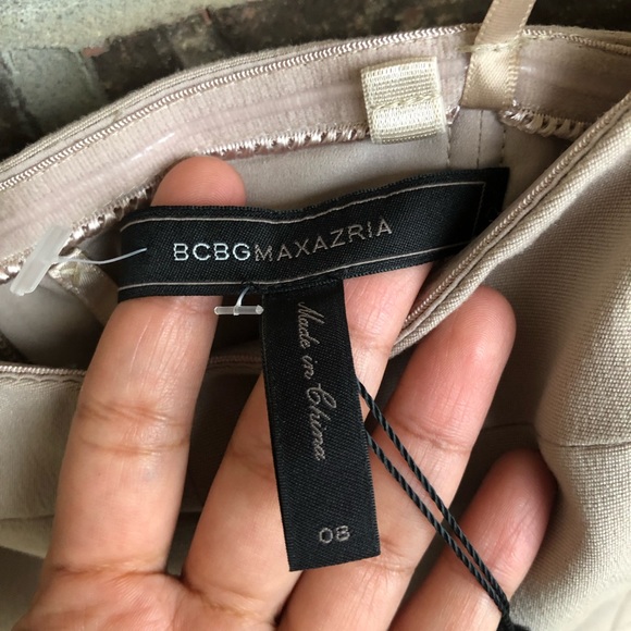 BCBG Angel Strapless Nude Dress Size 8 - Picture 3 of 8